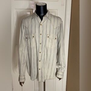 RYAN MICHAEL Western-Snap Ranger Shirt Tan Size L​